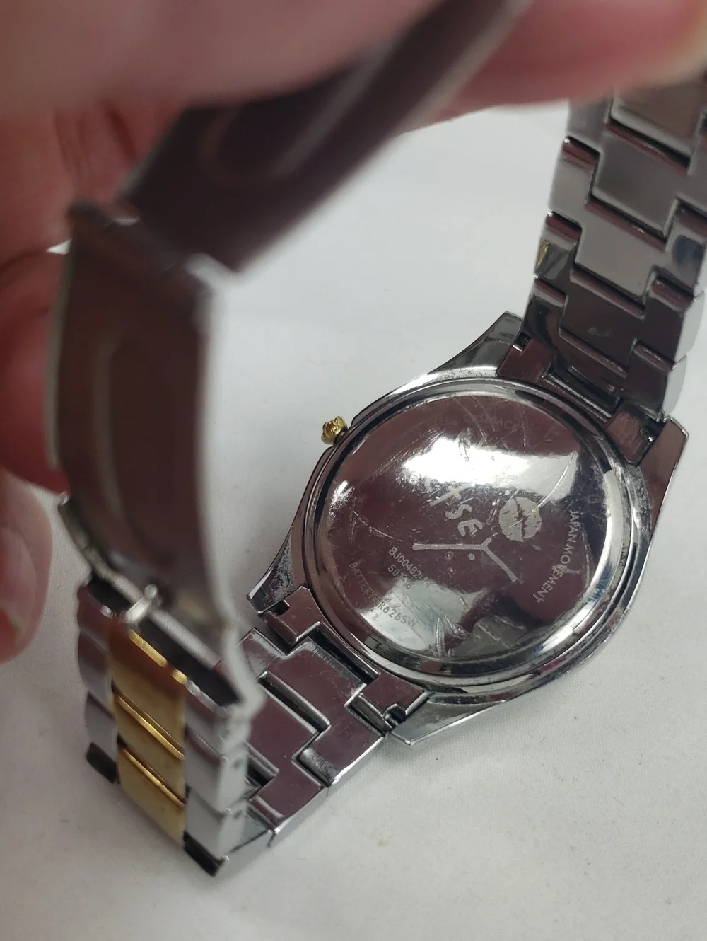Betsey Johnson Gold & Silver Rhinestone Working Watch